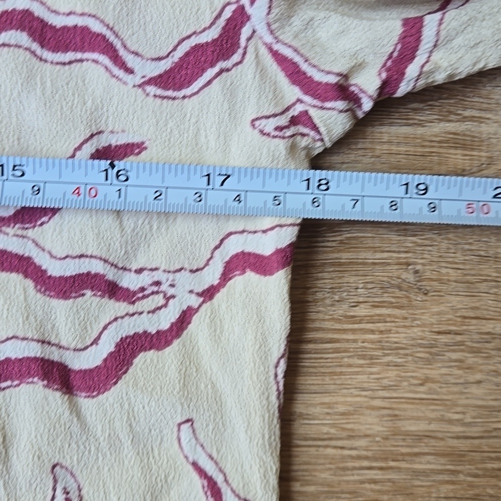 ba&sh Clea Printed Crepe Blouse Sz 2 - Picture 8 of 11